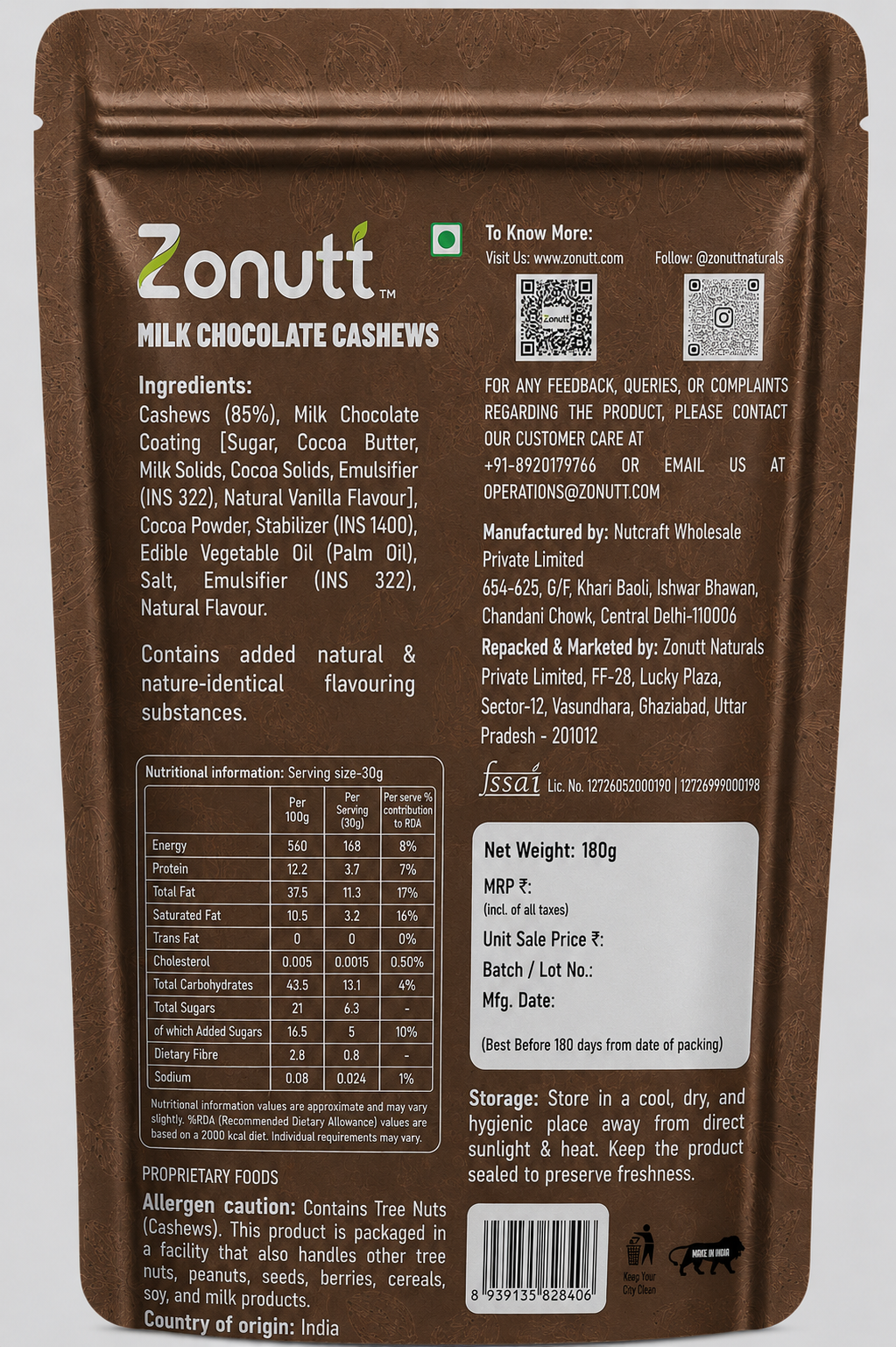 Milk Chocolate Cashews