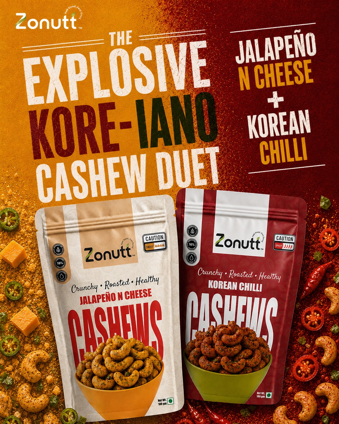 The Kore-iano Cashew Duet (180g x 2)