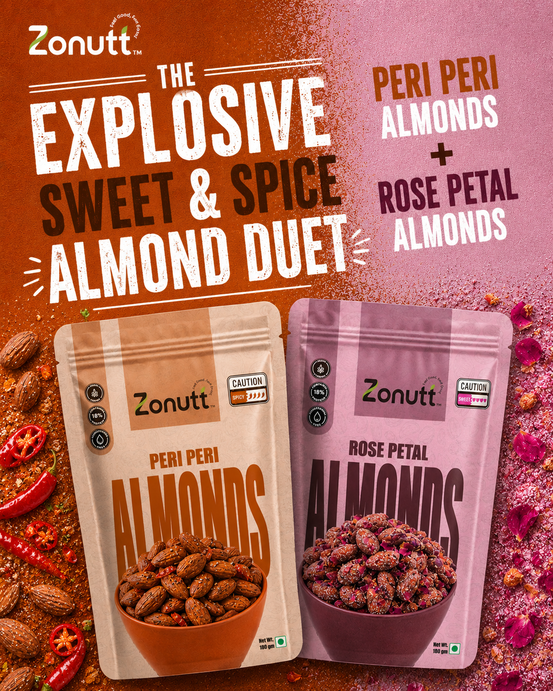 The Sweet & Spice Almond Duet (180g x 2)