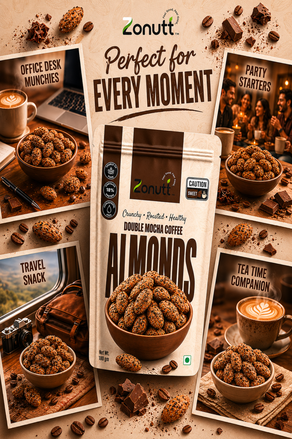 Double Mocha Coffee Almonds