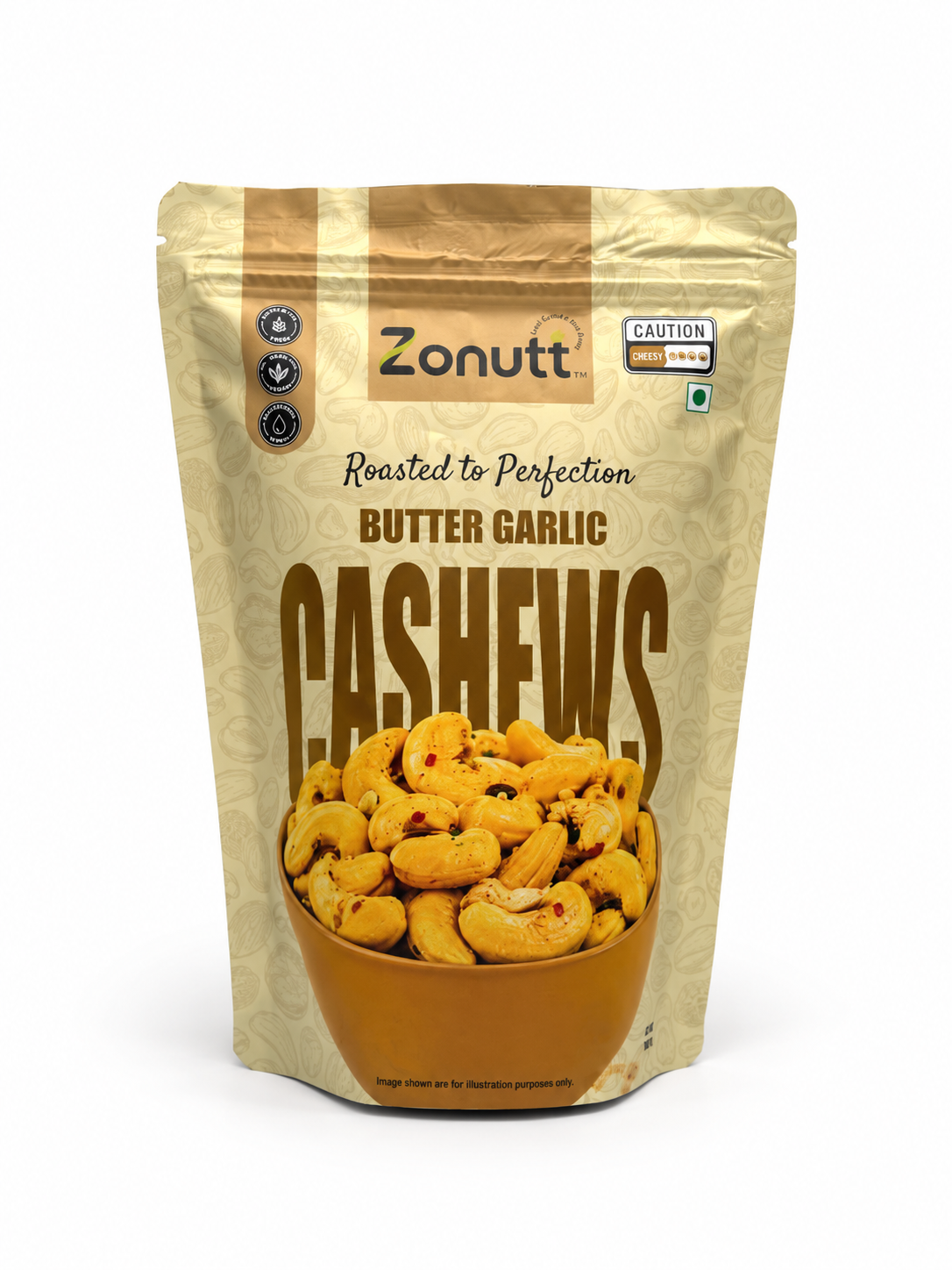 Butter Garlic Roasted Cashews (180g) | Slow-Roasted Gourmet Kaju